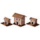 Conjunto 12 casas para presépio com figuras de 12 cm 8x8x5 cm s4