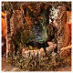 Krippenszenerie mit Heiliger Familie, Beleuchtung und Wasserfall, für 10 cm Krippe, 35x60x45 cm s4