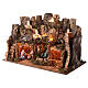 Setting with Nativity, hamlet, waterfall and lights for Nativity Scene with 10 cm characters 35x60x45 cm s3