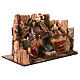 Setting with Nativity, hamlet, waterfall and lights for Nativity Scene with 10 cm characters 35x60x45 cm s10