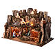 Presepe con Natività luci cascata presepe 10cm 35x60x45cm s3