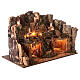 Presepe con Natività luci cascata presepe 10cm 35x60x45cm s5