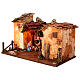 Capanna Natività luci presepe 10cm 25x50x30cm s3