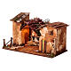 Nativity stable with lights for nativity scene 10cm 25x50x30cm s3
