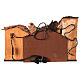 Nativity stable with lights for nativity scene 10cm 25x50x30cm s5