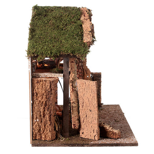 Hütte mit Heu Krippe Lichter 20 cm, 45x60x35 cm 7