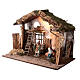 Stable with hayloft and lights for Nativity Scene with 20 cm characters 45x60x35cm cm s3