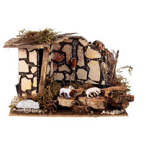Fountain with pump and animals for 10 cm Nativity Scene 15x20x15 cm 1