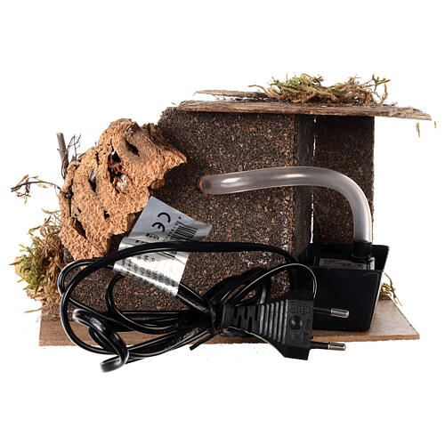 Fontanna z pompą i zwierzętami, do szopki 10cm, 15x20x15cm 4