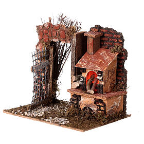 Oven with flame-effect light for Nativity Scene with 10 cm characters 20x20x15 cm