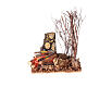 Firecamp with flame-effect light for Nativity Scene with 8 cm characters 12x10x6 cm s1