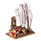 Firecamp with flame-effect light for Nativity Scene with 8 cm characters 12x10x6 cm s3