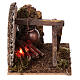 Firecamp with light and pot for Nativity Scene with 10 cm characters 10x15x10 cm s4