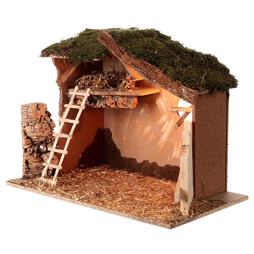 Stable for Nativity Scene with 20 cm characters with lights 35x60x45 cm 2