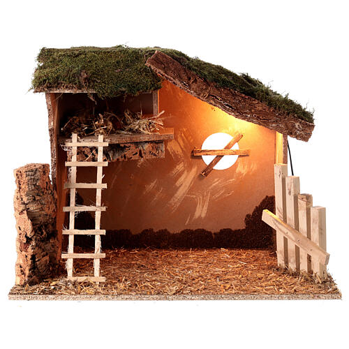 Capanna presepe 20 cm luci 35x60x45cm 1