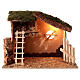 Capanna presepe 20 cm luci 35x60x45cm s1