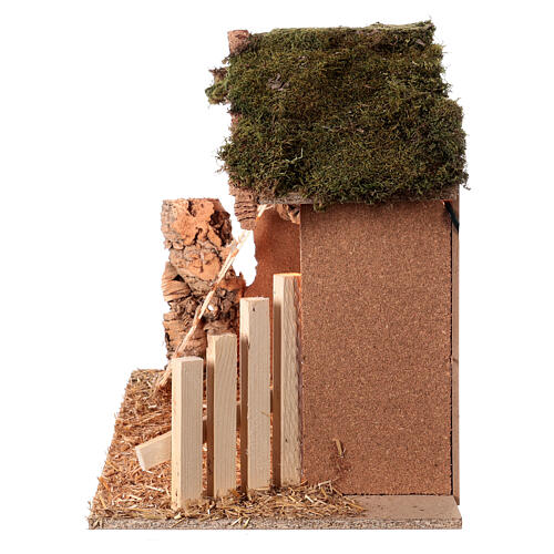 Nativity stable 20 cm lights 35x60x45cm 4