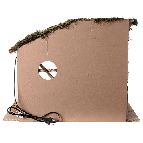 Nativity stable 20 cm lights 35x60x45cm 5
