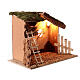 Nativity stable 20 cm lights 35x60x45cm s3