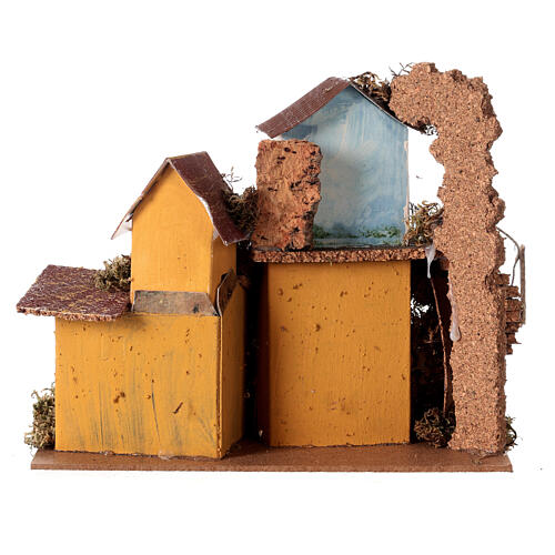 Casolare a due piani presepe 4 cm 20x20x15 cm 4