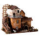 Casolare a due piani presepe 4 cm 20x20x15 cm s3