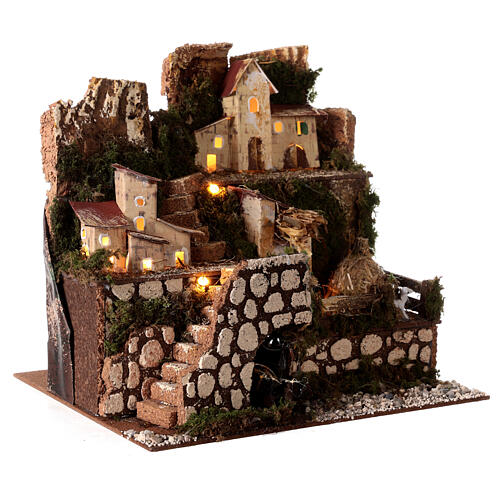 Caserío de varios pisos luces 25x25x20 cm 3