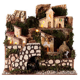 Wielopoziomowa zabudowa z oświetleniem, 23x23x20 cm