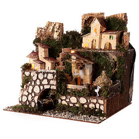 Wielopoziomowa zabudowa z oświetleniem, 23x23x20 cm