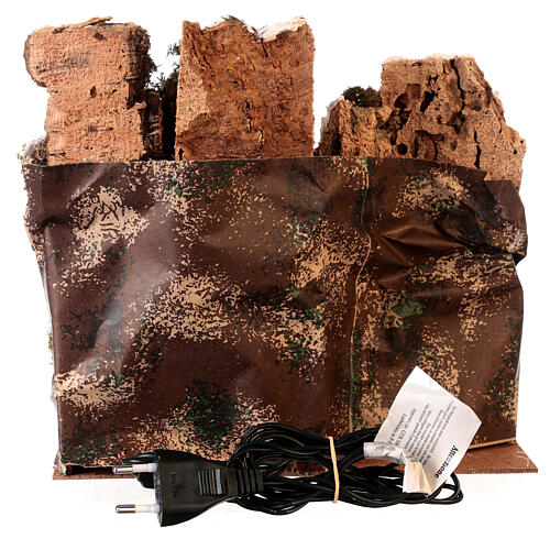 Wielopoziomowa zabudowa w śniegu, z oświetleniem, 25x25x20 cm 4