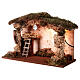 Stable with light for 12 cm Nativity Scene 30x45x20 cm s2