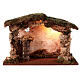 Capanna con luce presepe 12 cm 30x45x20 cm s1