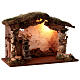 Capanna con luce presepe 12 cm 30x45x20 cm s3