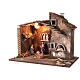 Nativity barn with oven and light for 10 cm Nativity Scene 40x45x30 cm s3