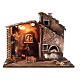 Capanna Natività luce forno presepe 10 cm 40x45x30 cm s1