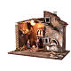 Cabana Natividade luz e forno 40x45x30 cm para presépio de 10 cm s3