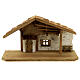 Nordic style nativity stable 12 cm wood s1