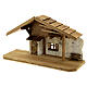 Nordic style nativity stable 12 cm wood s2