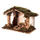 Open stable classic style earth 20x30x15 for nativity scenes 10-12 cm s2