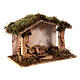 Open stable classic style earth 20x30x15 for nativity scenes 10-12 cm s3