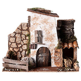 Farmhouse with fence for 6 cm Nativity Scene 20x30x15 cm