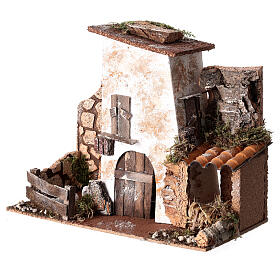 Farmhouse with fence for 6 cm Nativity Scene 20x30x15 cm