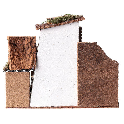Domek wiejski z klasycznym ogrodzeniem, do szopki 6 cm, 20x30x15 4