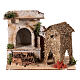 Casa con arco scalinata legno statuine 4-5cm 15x20x15 s1