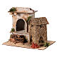 Casa con arco scalinata legno statuine 4-5cm 15x20x15 s2