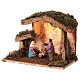 Lighted Nativity stable 10 cm Holy Family 25x30x20 s2