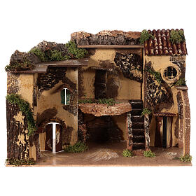 Ferme avec escalier et balcon 20x30x20 cm pour santons de 5 cm