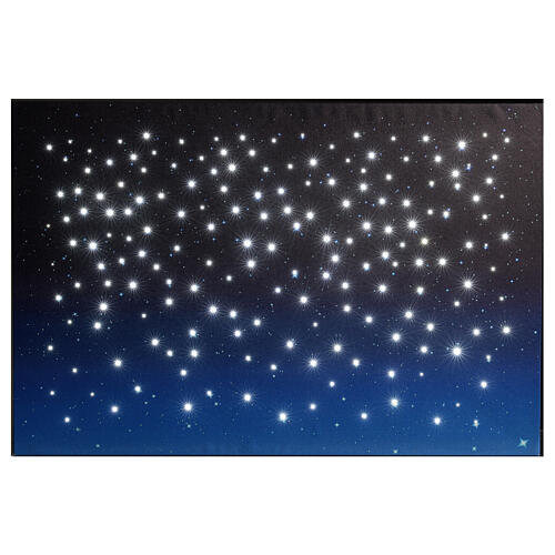 Nativity village with starry sky for 12 cm characters 70x60x35 cm 5
