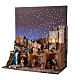 Nativity village with starry sky for 12 cm characters 70x60x35 cm s3