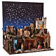 Nativity village with starry sky for 12 cm characters 70x60x35 cm s4