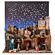 Osada szopka z postaciami sceny Bożego Narodzenia 12 cm, nocne niebo, 70x60x35 s1